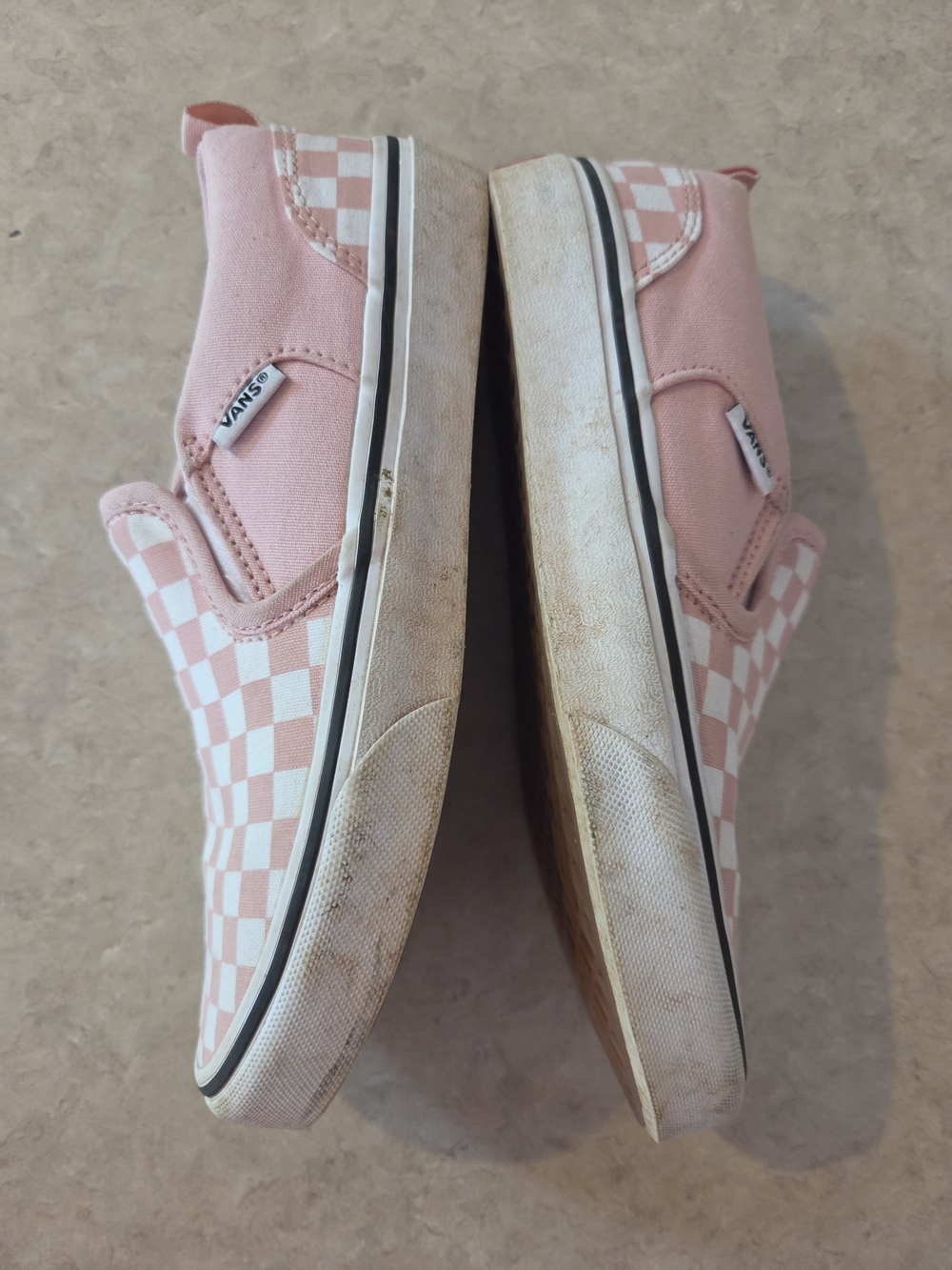 Vans Kids Slip-On Checkerboard Sneakers - Pink & White - Picture 3 of 6